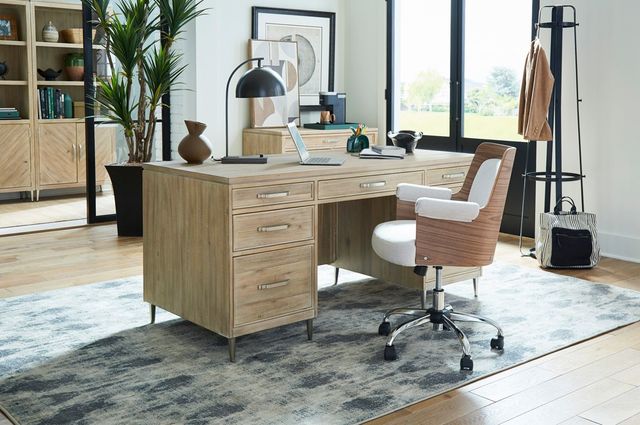 aspenhome® Maddox Biscotti 66" Executive Desk-1