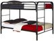IFDC Black Youth Double/Double Bunk Bed-0