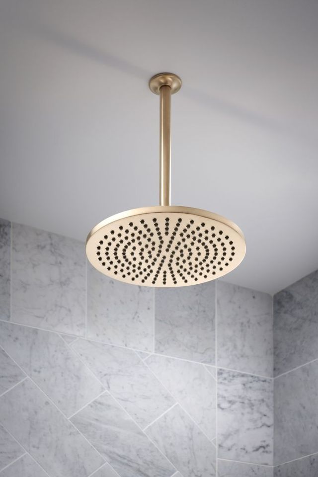 Brizo Essential™ Brilliance® Luxe Gold® 13.44" Ceiling Mount Shower Arm and Round Flange-1
