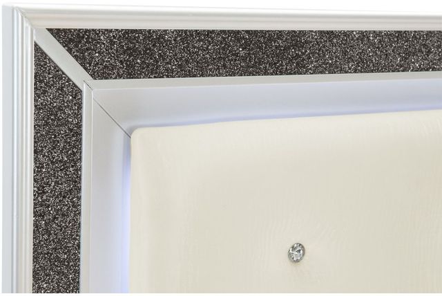 Mazin Furniture Salon Pearl White Queen Panel Bed-2