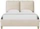Vaughan-Bassett NordHaven Clear Maple/Pure White King Upholstered Panel Bed-1