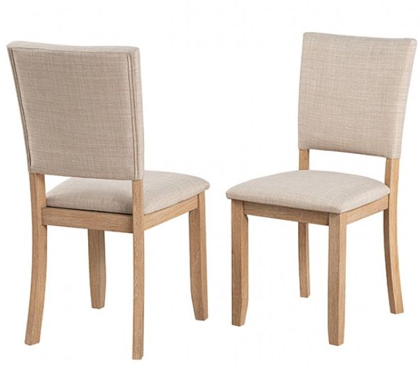 Furniture of America® Oberto 4-Piece Natural Upholstered Side Chair-0