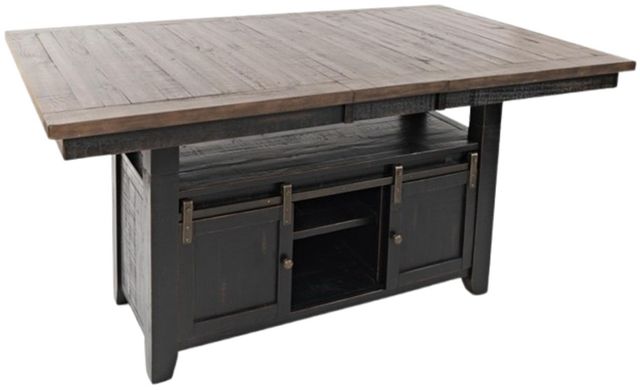 Jofran Inc. Madison County 7-Piece Vintage Black Counter Dining Set-2