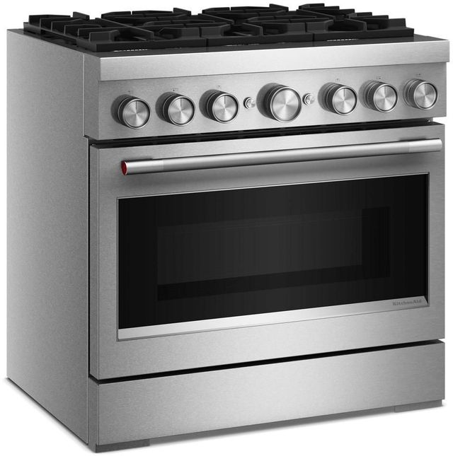 KitchenAid® 36" Stainless Steel 6 Burner Pro Style Dual Fuel Range with No Preheat Air Fry Mode -3
