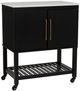 Linon Poppy Black/White Kitchen Cart-0