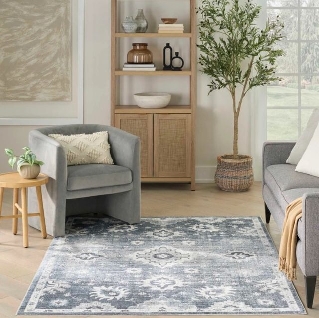 Nourison Home™ Astra Machine Washable Denim 5'x7' Style 1 Area Rug-1