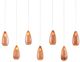 Currey & Company Rame Copper Rectangular Multi-Drop Pendant Lighting-0