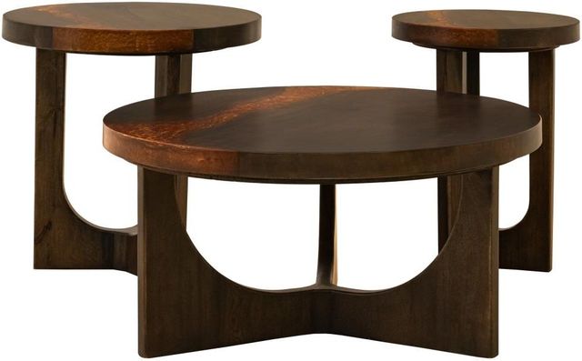 International Furniture Direct Raramuri Brown Chairside Table-4