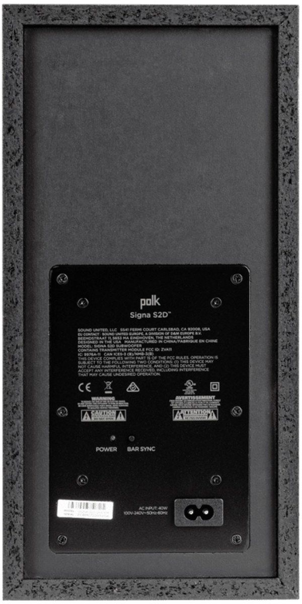 Polk Audio® Signa S2D Black Soundbar System-6