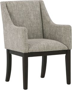 Signature Design by Ashley® Burkhaus Beige/Dark Brown Dining Arm Chair