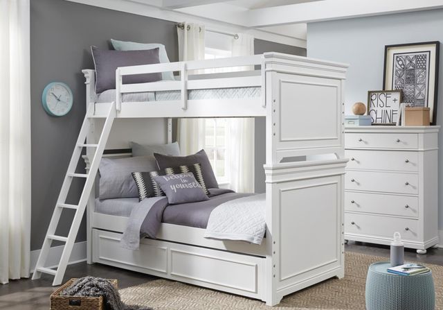 Legacy Kids Teen Canterbury Natural White Twin over Twin Youth Bunk Bed-1