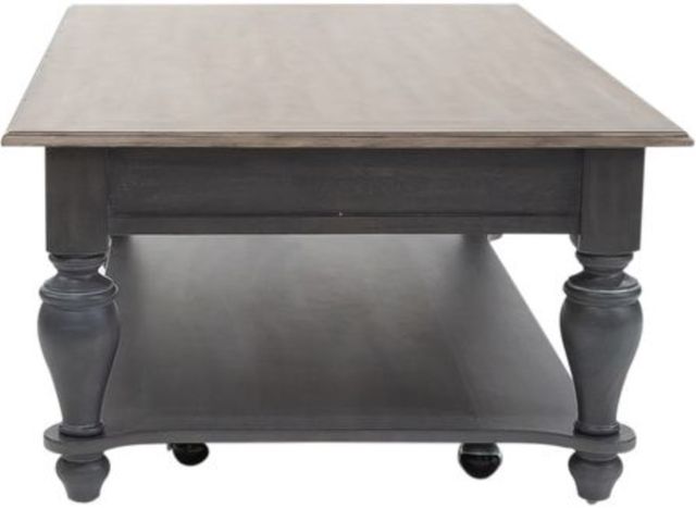 Liberty Furniture Ocean Isle Slate Cocktail Table with Weathered Pine Top-2