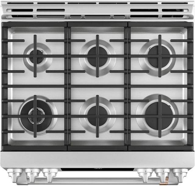 Café™ 30" Stainless Steel Smart Slide-In Dual Fuel Range with Warming Drawer-4