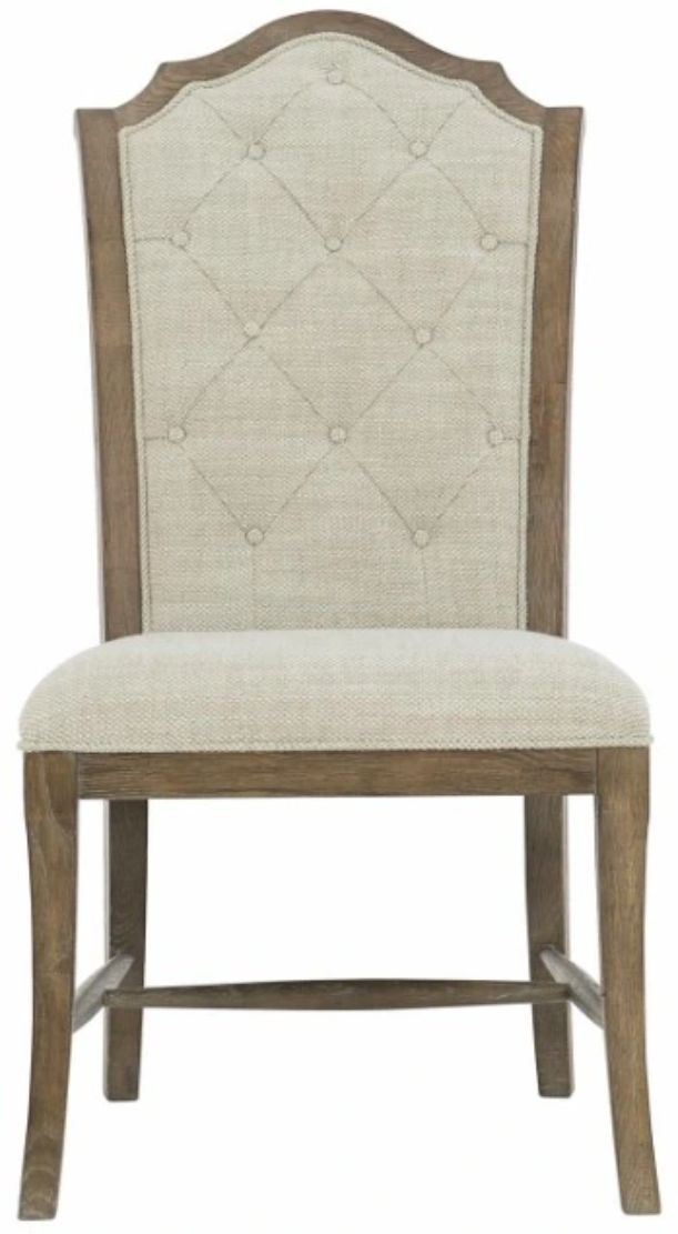 Bernhardt Rustic Patina Beige/Peppercorn Side Chair-1