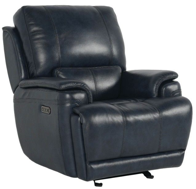 Bassett® Furniture Club Level Burlington Navy Power Recliner-0