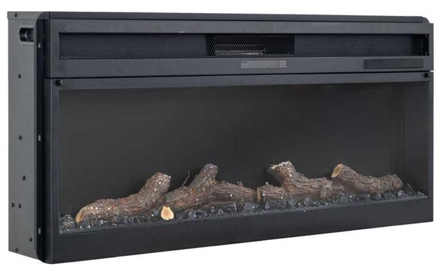 International Furniture Direct Balam White 80" Entertainment Center with Fireplace-1