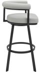 Armen Living Magnolia Light Grey/Matte Black 26'' Counter Stool-2