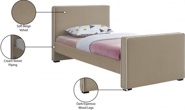 Meridian Furniture Dillard Beige Twin Bed-2