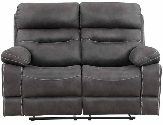 Steve Silver Co. Rudger Moonlight Gray Manual Reclining Loveseat-3