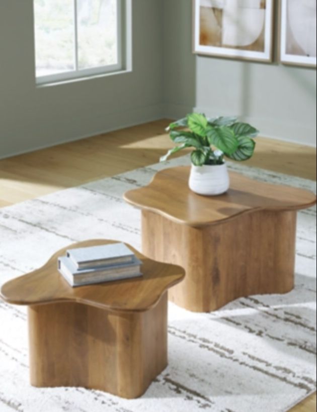 Signature Design by Ashley® Abeford 2-Piece Brown Nesting Table-2
