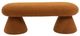 Meridian Furniture Drum Saddle Faux Shearling Teddy Fabric Upholstered Bench-1