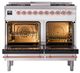 Ilve® Nostalgie II Noblesse 40'' Custom RAL Color Pro Style Dual Fuel Range with Copper Trim-1