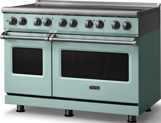 Viking® 5 Series 48" Splash Pro Style Induction Range with Polished Chrome Trim-3