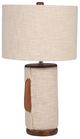 Sagebrook Home Ivory Ecomix Lamp with Wood Base-0