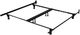 Beaudoin Black California King Traditional Nuts and Bolts Bed Frame with Casters and Glides-0