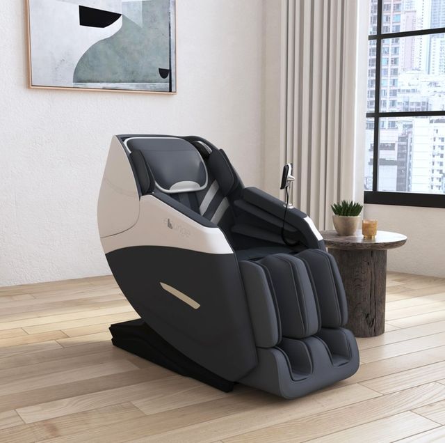 Elements International Embrace Charcoal/White Massage Chair with Eye Massager-1