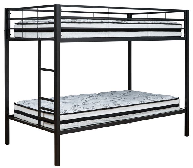 Signature Design by Ashley® Broshard Black Twin over Twin Metal Bunk Bed-1