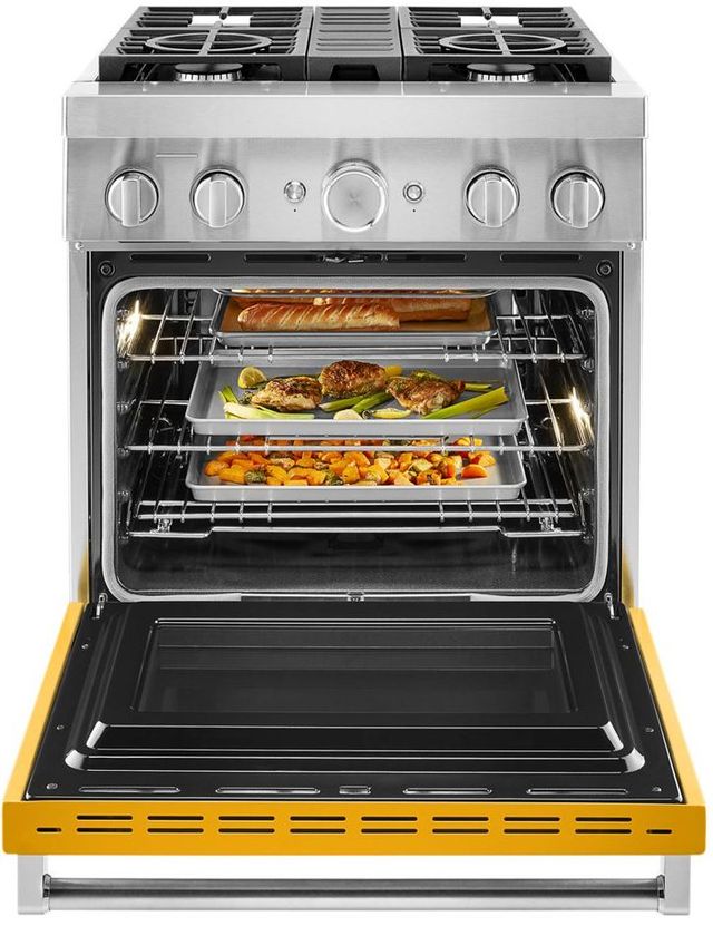 KitchenAid® 30" Yellow Pepper Pro Style Dual Fuel Range-2