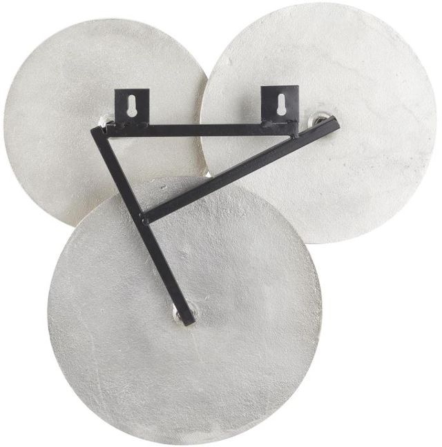 Deco Marche U Select Silver Metal Plate Wall Decor with Textured Pattern-2