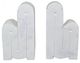 A & B Home White Marble Bookends-1