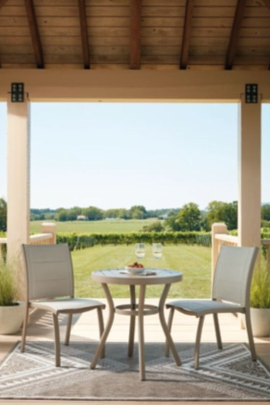 Signature Design by Ashley® River Abbey 3-Piece Beige Aluminum Outdoor Conversation Set-4