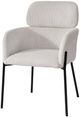 LH Home Allegra Corduroy White Dining Chair-0