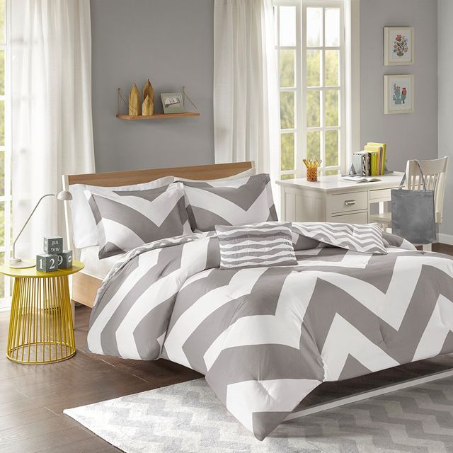Olliix by Mi Zone Libra Grey Full/Queen Comforter Set-2