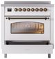 Ilve® Nostalgie II Series 36" White Pro Style Induction Range-2