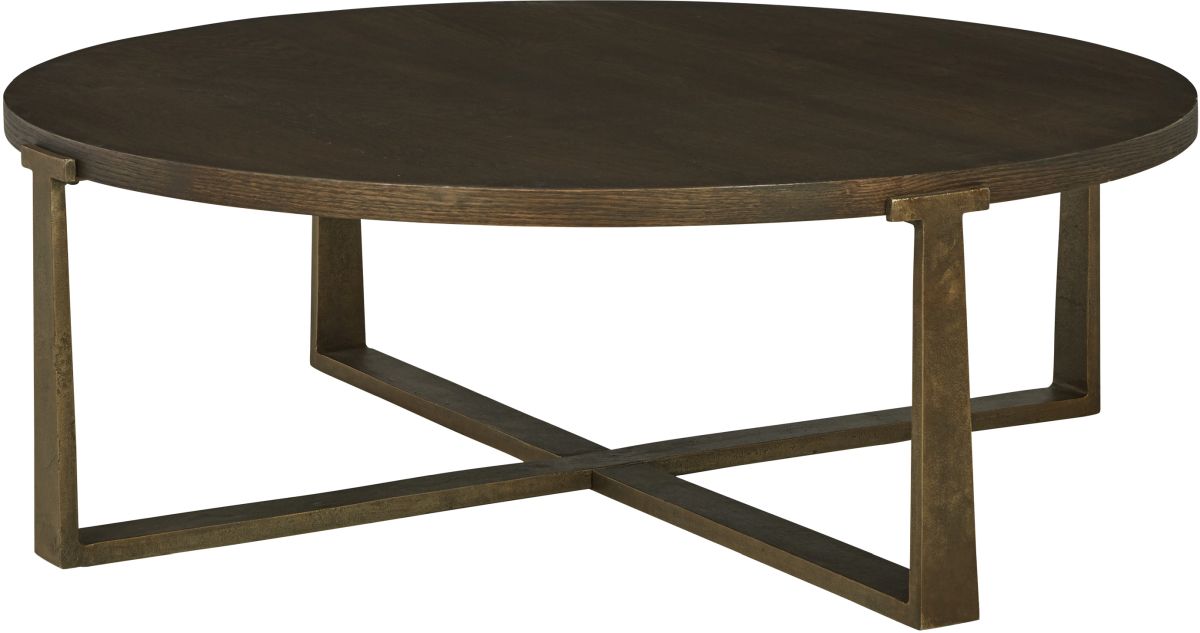 Ashley Furniture Balintmore ラウンドエンドテーブル ブラウン/ゴールド仕上げ Balintmore Coffee Table