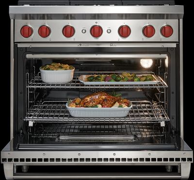 Wolf® 36" 6-Burner Stainless Steel Pro Style Liquid Propane Gas Range-2