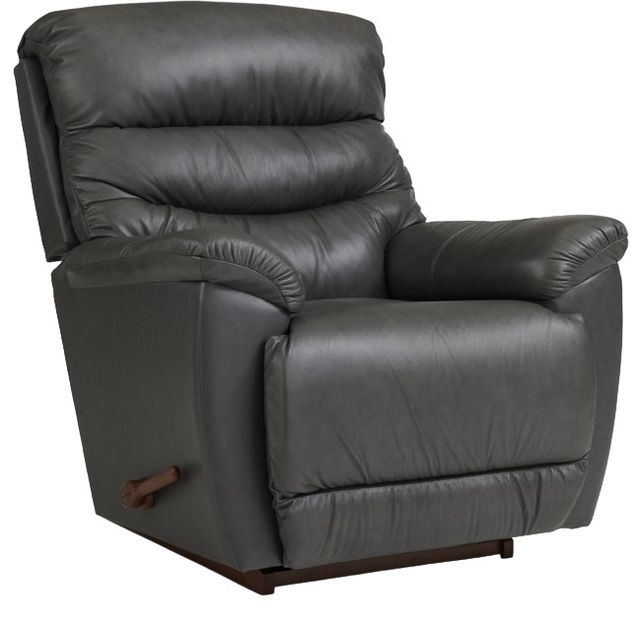 La-Z-Boy® Joshua Grey Leather Manual Rocking Recliner-0
