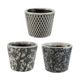A & B Home 3-Piece Black Herb Pot Set-0