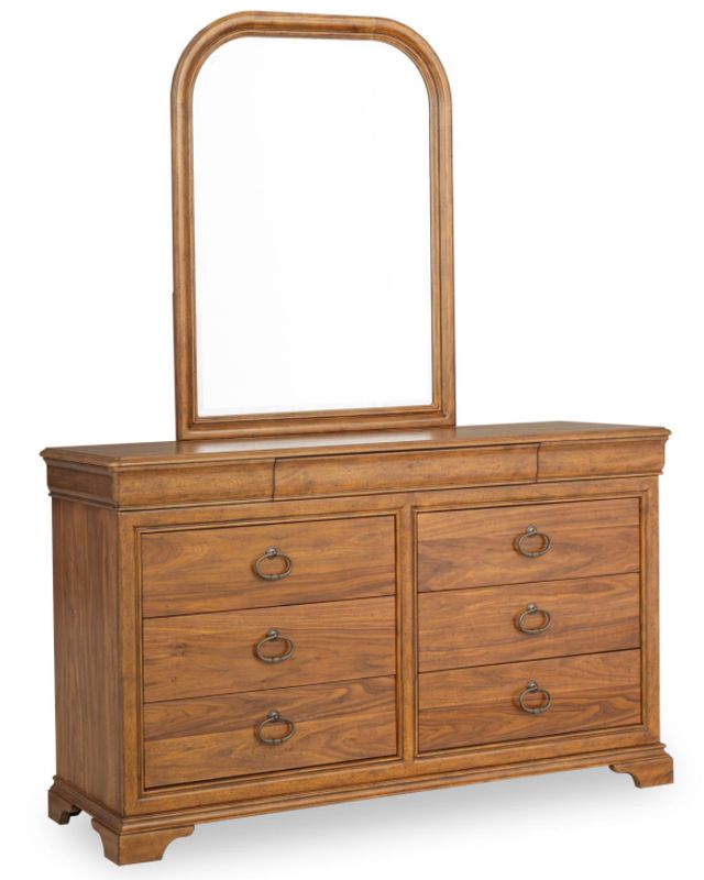 Legacy Classic Echelon Heritage Walnut Arched Mirror-1