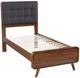 Coaster® Robyn 5-Piece Dark Gray/Dark Walnut Twin Bedroom Set-1