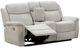 Furniture of America® Sandbach Light Gray Manual Reclining Glider Loveseat with Console-0