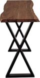 Porter International Designs Manzanita Harvest Console Table with Black Metal X Base-2
