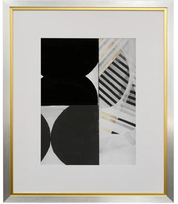 Stylecraft Black/Gold/Gray Framed Print-0
