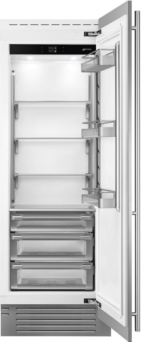 Smeg Universal 30" 17.4 Cu. Ft. Stainless Steel Built-In Column Refrigerator-1