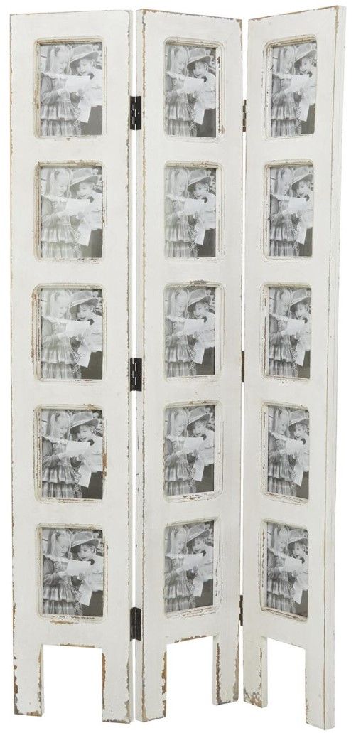 Deco Marche White 27" Room Panel Screen Divider-0