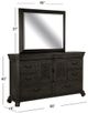Magnussen Home® Bellamy Peppercorn 2-Door Dresser and Mirror-2